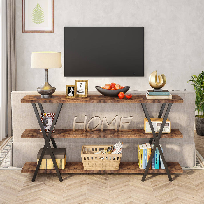 Console Table, 70.9" Narrow Long Sofa Table TV Stand Tribesigns