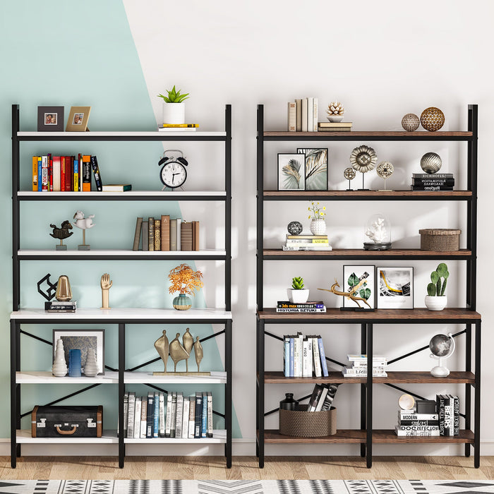 6-Tier Bookshelf, Industrial Etagere Bookcase Storage Rack Tribesigns