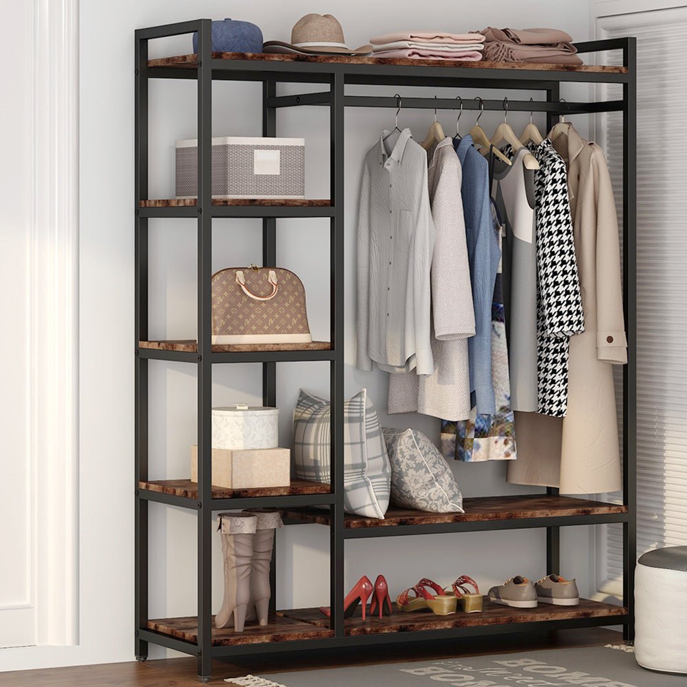 Freestanding Closet Organizer, Portable Garment Rack Tribesigns