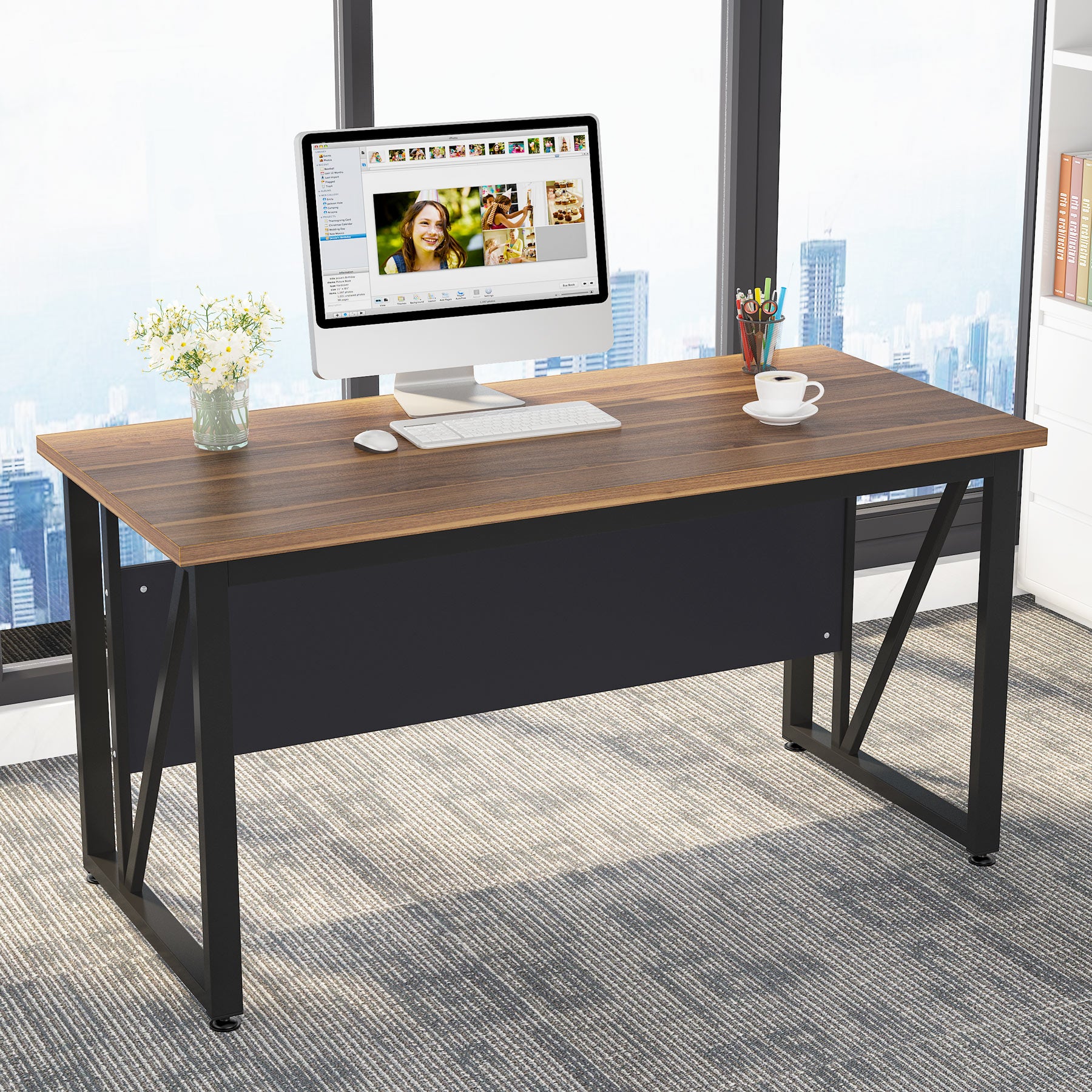 Tribesigns Computer Desk, 55 inches Executive Desk for Home Office Tribesigns