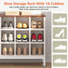 Coat Rack Shoe Bench Set, Hall Tree with Bench and 18 Shoe Cubbies Tribesigns