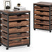 5/7 Drawer Chest, Wood Storage Dresser Cabinet with Wheels Tribesigns