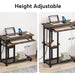 C Table, Mobile Portable Desk Side Table with Power Outlet Tribesigns