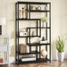 Tribesigns 8-Shelves Staggered Bookshelf, Industrial Etagere Bookcase Tribesigns