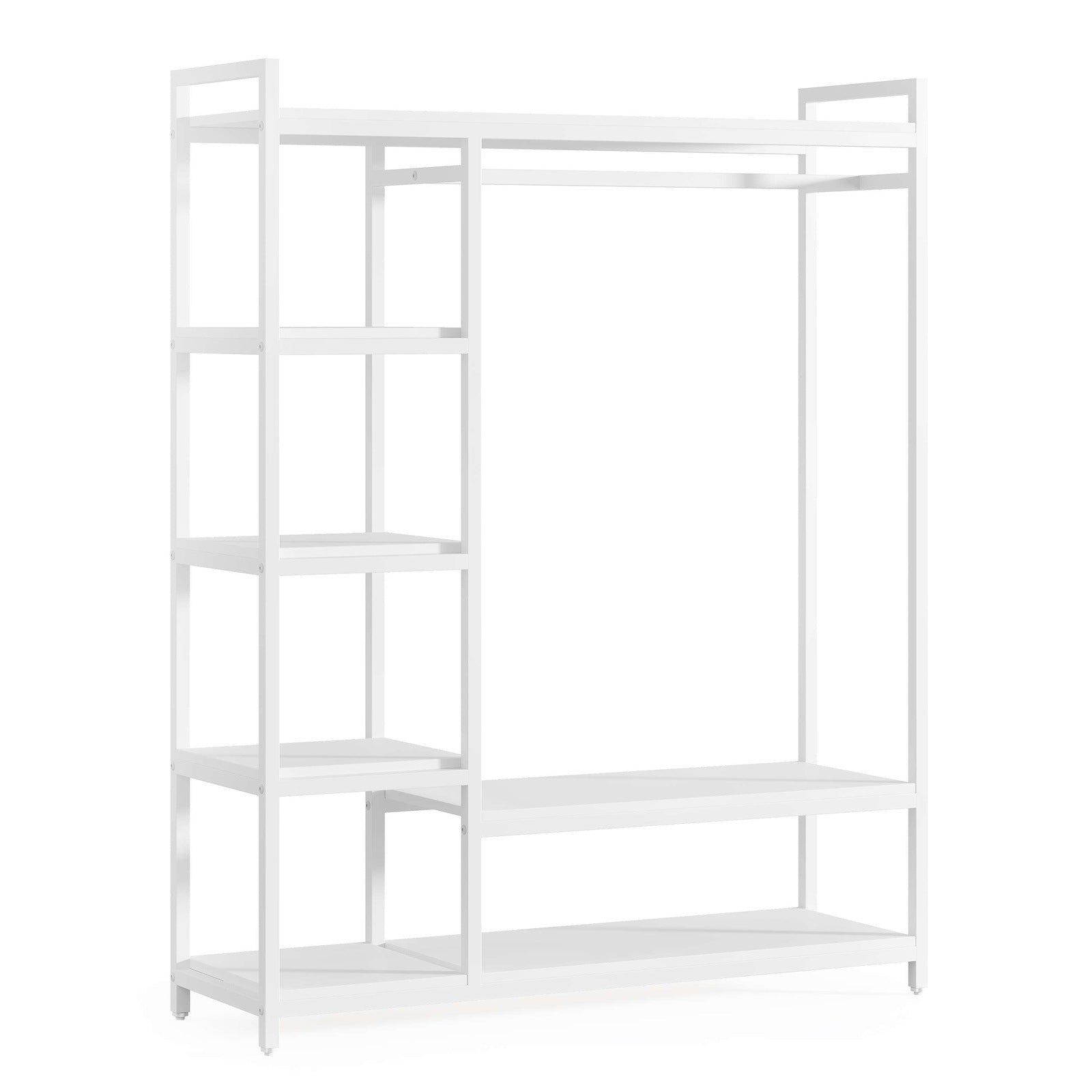 Freestanding Closet Organizer, Garment Rack with 6 Shelves Tribesigns