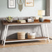 Industrial Console Table, 2-Tier Narrow Sofa Table Behind Couch Tribesigns