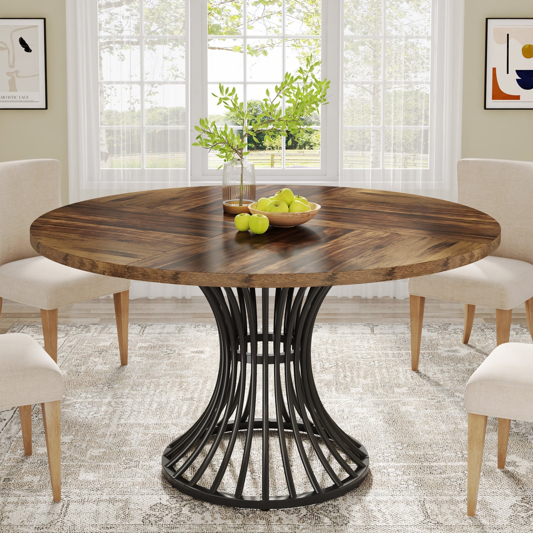 Pedestal Table 48 Inch Round Pub Table 47