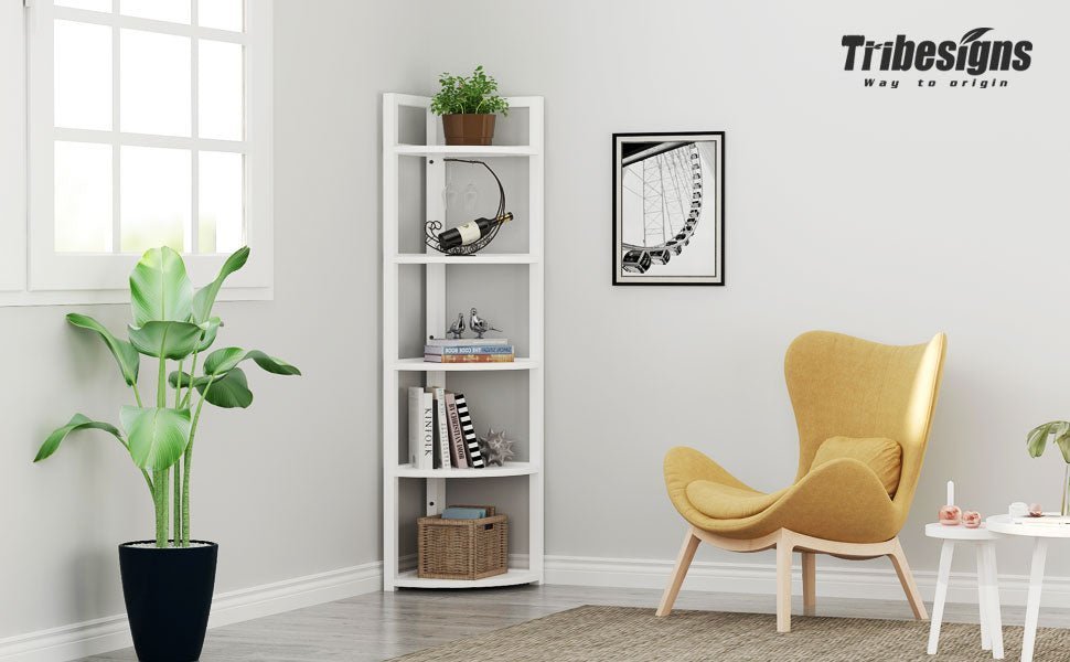 Best Storage Ideas for Small Space- Tribesigns Corner Shelves - Tribesigns