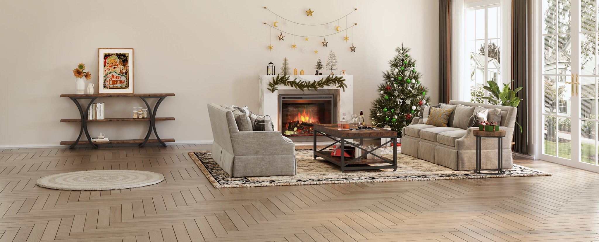 Christmas Day 2023: 6 Ways to Decorate Your Living Room - Tribesigns
