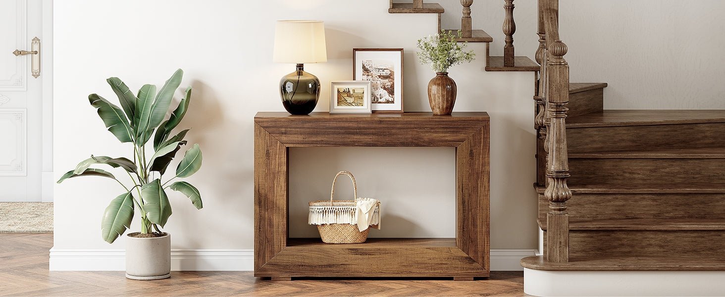 Apartment Therapy Highly Recommends the Tribesigns 47" Rustic Farmhouse Console Table with Storage