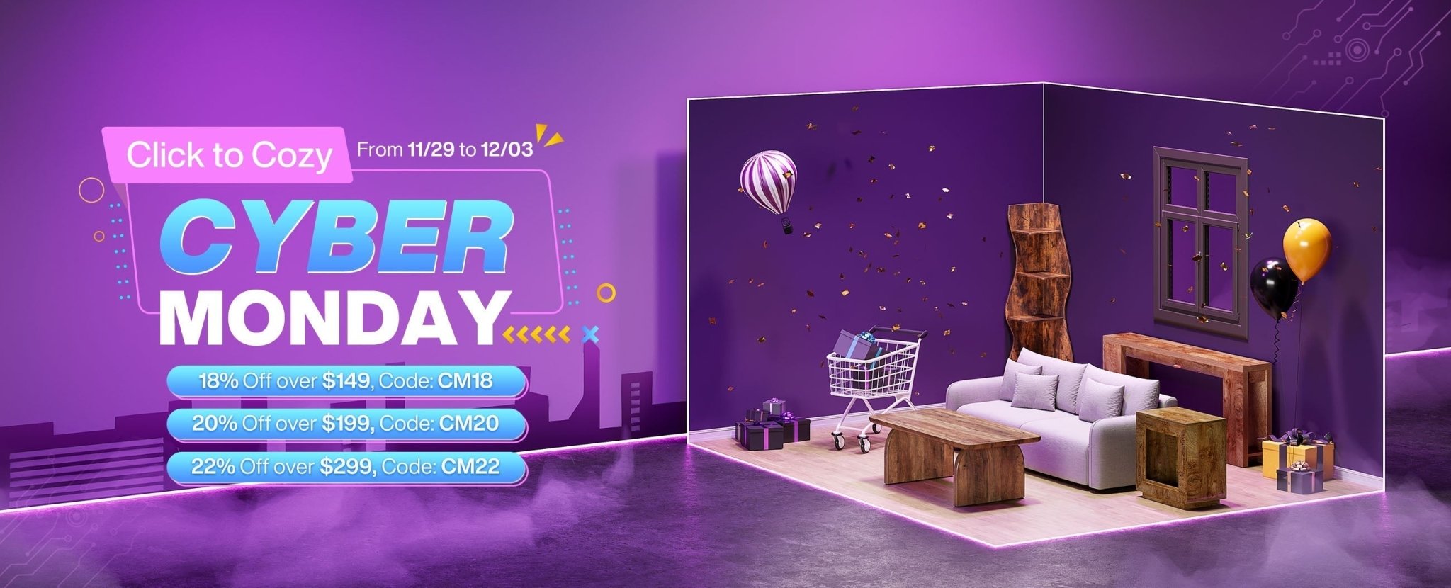 Tribesigns Cyber Monday Sale, Click to Cozy