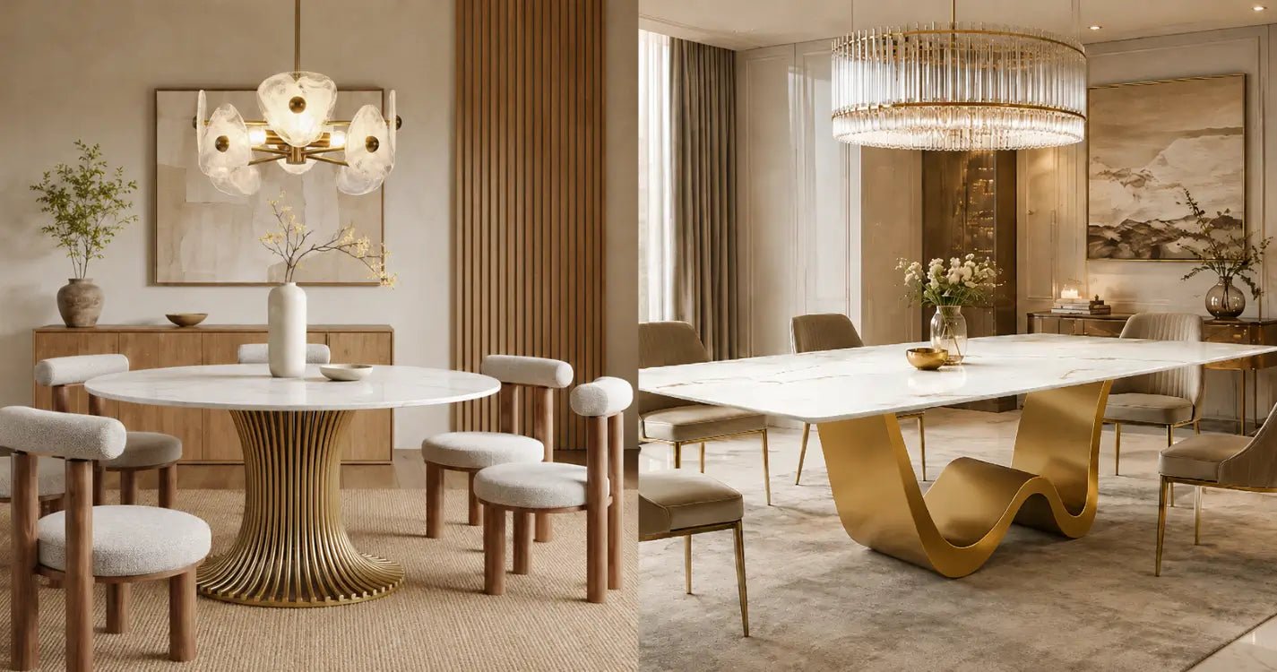 Round or Rectangular Sintered Stone Dining Table? A Complete Buying Guide