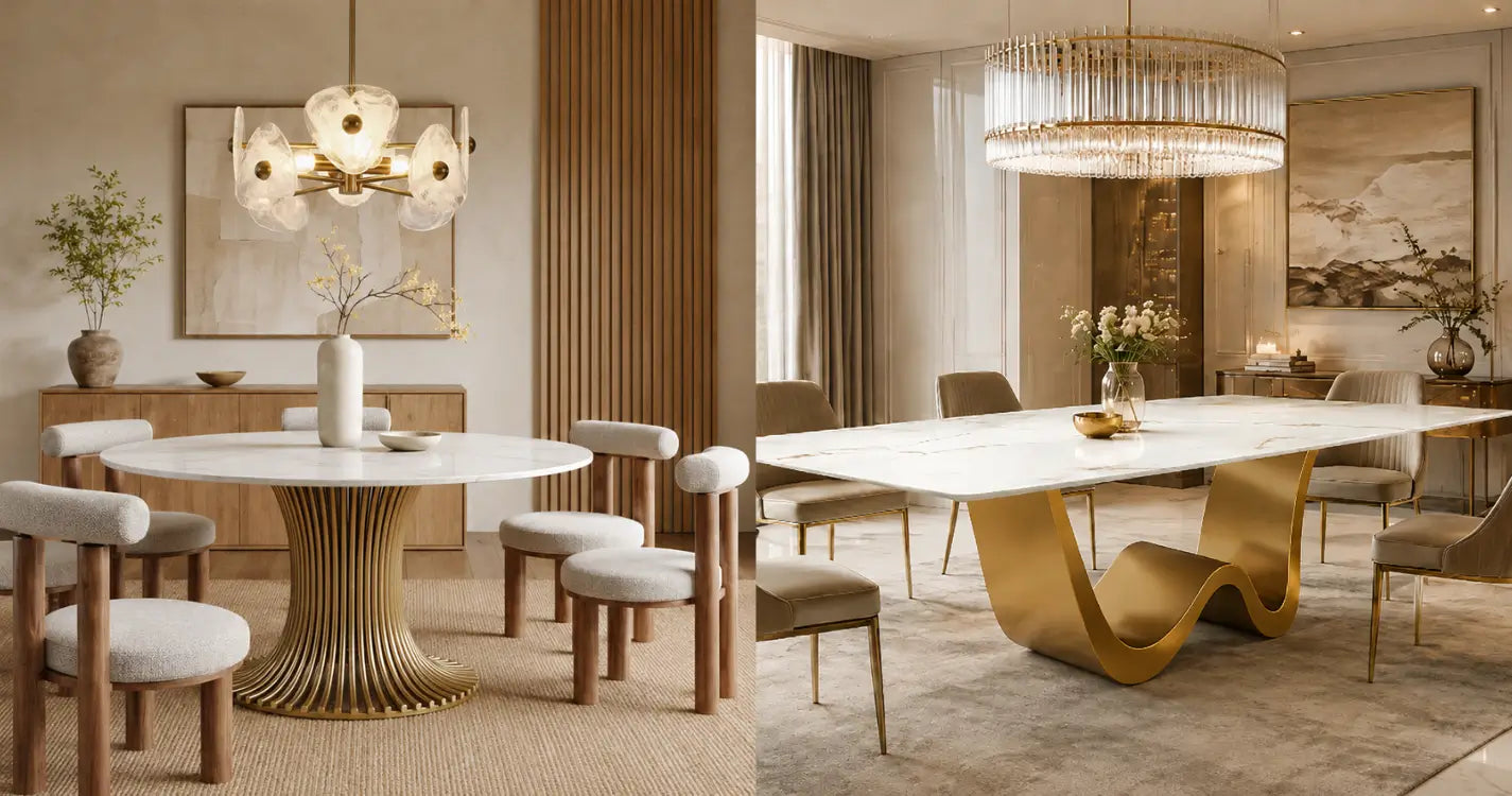 Round or Rectangular Sintered Stone Dining Table? A Complete Buying Guide