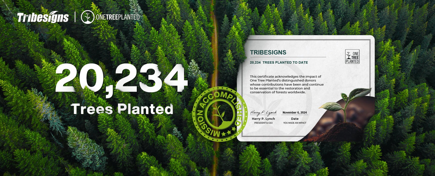 Tribesigns Announced the Accomplishment of the 20,000-Tree-Planting Program - Tribesigns