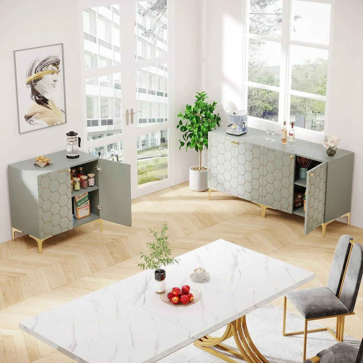 Console Table Between Columns What is the Difference Between a Sideboard and a Console Table?-Tribesigns