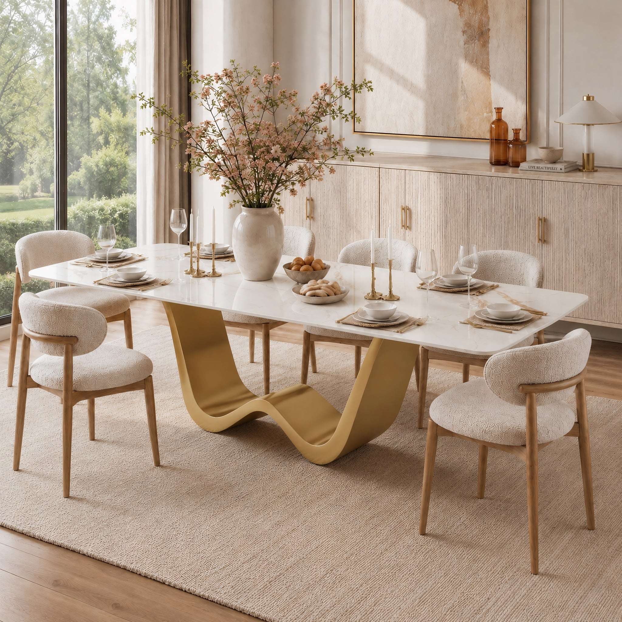 Modern Stone Dining Tables for 6–10-Tribesigns