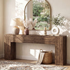 79" Extra Long Console Table, Modern Farmhouse Entryway Sofa Table with Fluted Legs