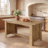 Tribesigns 63-Inch Kitchen Island with Large Prep Top, Farmhouse Counter Height Table for Kitchen 3