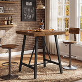 31.5" Solid Wood Bar Table, Counter Height Pub Table Kitchen Dinner Table 3