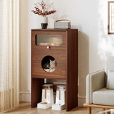 Cat Litter Box Enclosure, Modern Kitty House End Table with Acrylic Door 3