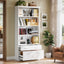 2-Drawer File Cabinet with 4-Tier Shelves, 71" Vertical Storage Cabinet for Home Office