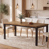70.9" Solid Wood Dining Table, Farmhouse Kitchen Table with Thick Tabletop for 4-8 People 3
