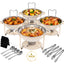 4-Pack Chafing Dishes for Buffet Set, 6QT Round Stainless Steel Food Chafing Dishes