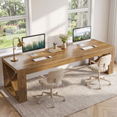 74.8" Two Person Desk, Double Desk with Wide Rectangle Base for Home Office 3