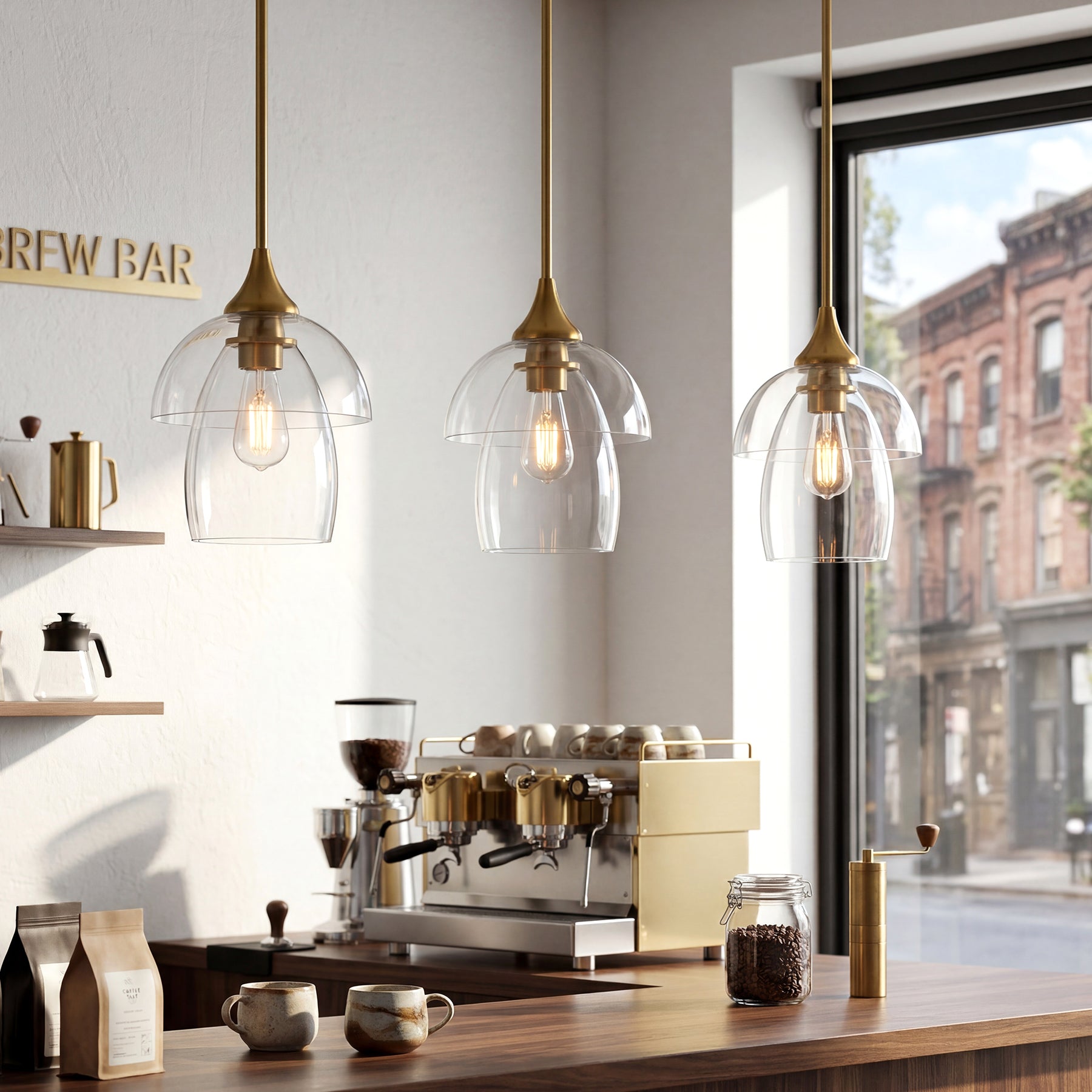 1-Light Pendant Lighting, Modern Island Chandelier Ceiling Light Fixture with Unique Design