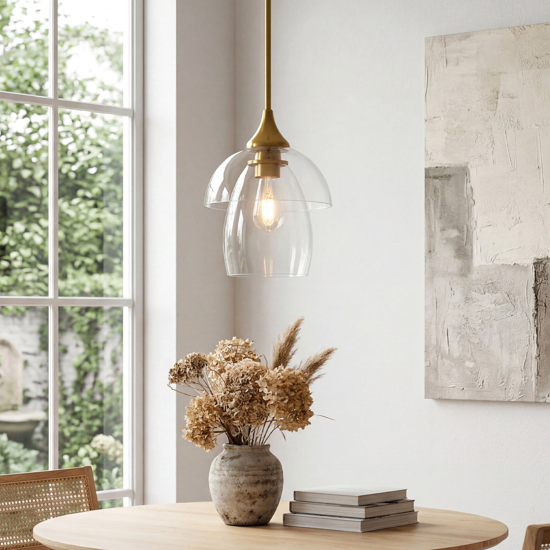 1-Light Pendant Lighting, Modern Island Chandelier Ceiling Light Fixture with Unique Design