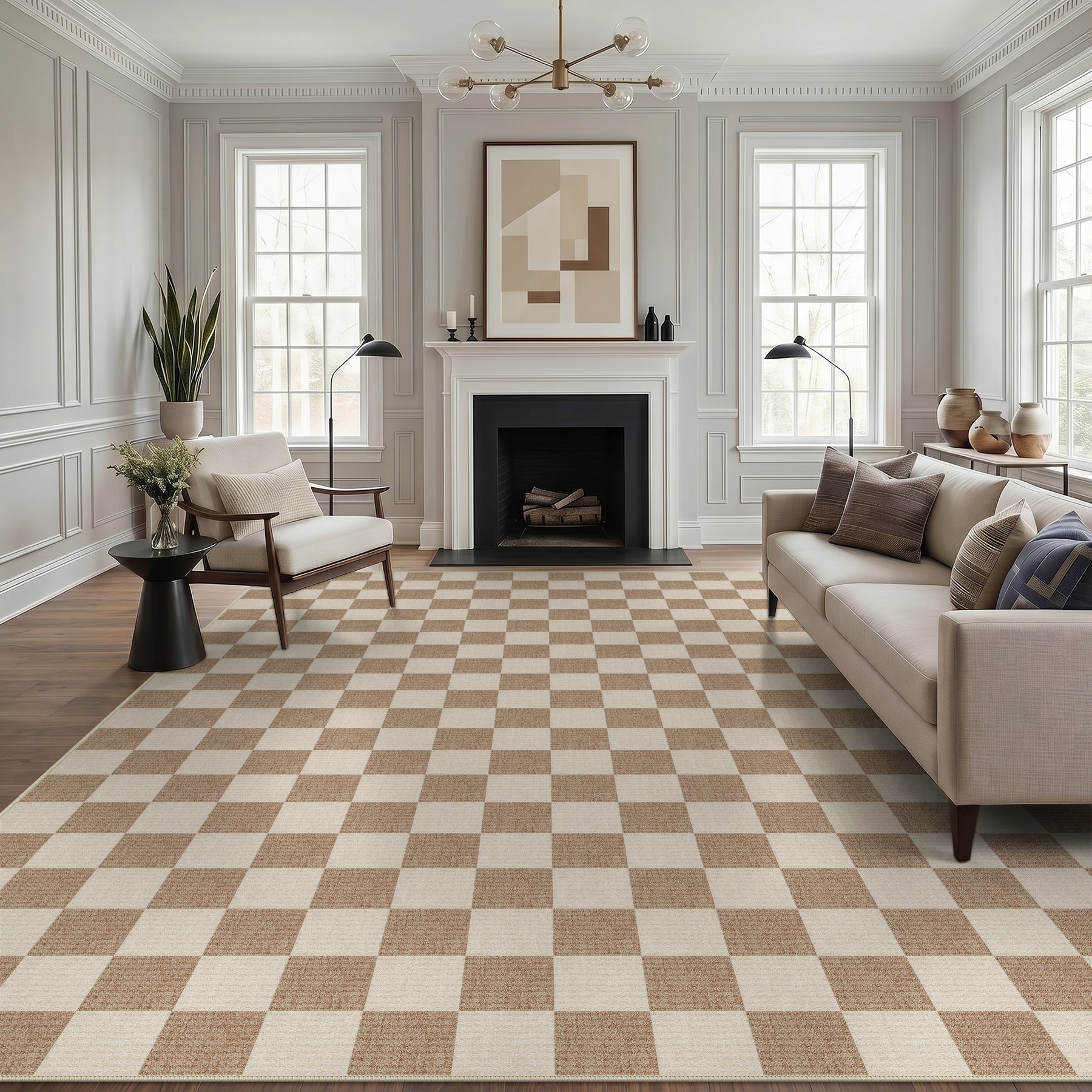 5x7/8x10 Large Geometric Area Rugs, Soft Washable Rug for Bedroom Non-Slip
