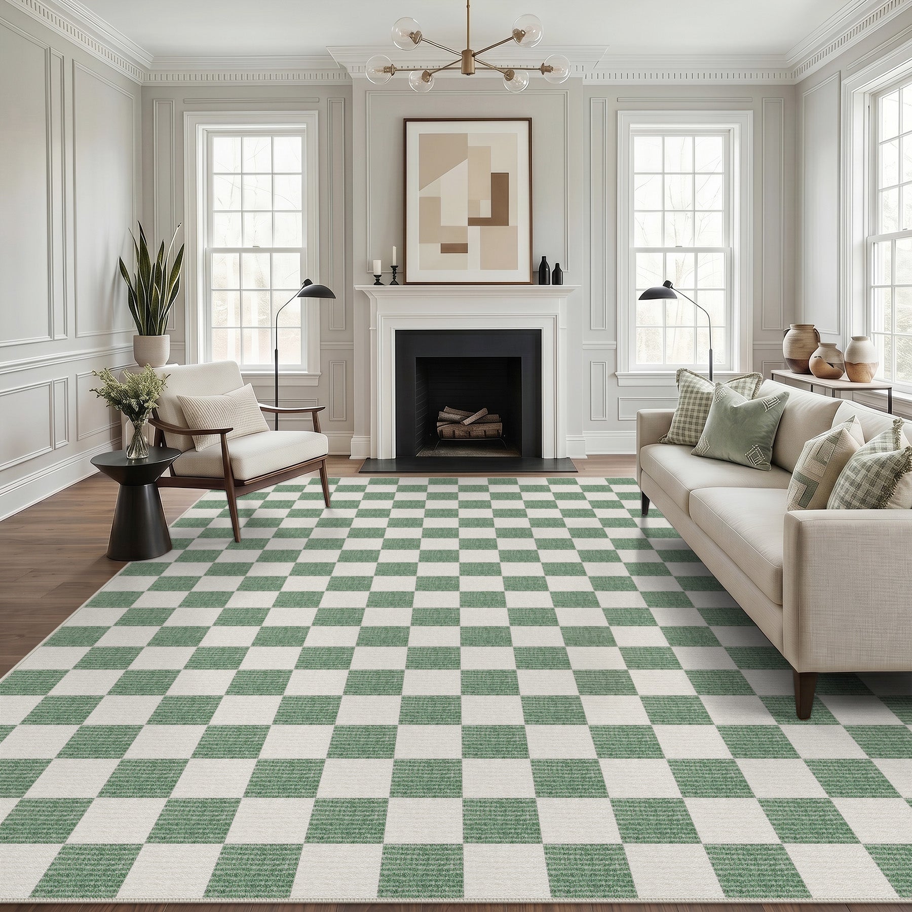 5x7/8x10 Large Geometric Area Rugs, Soft Washable Rug for Bedroom Non-Slip