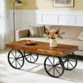 Tribesigns 47.24" Solid Wood Coffee Table, Live Edge Center Table for Living Room 3