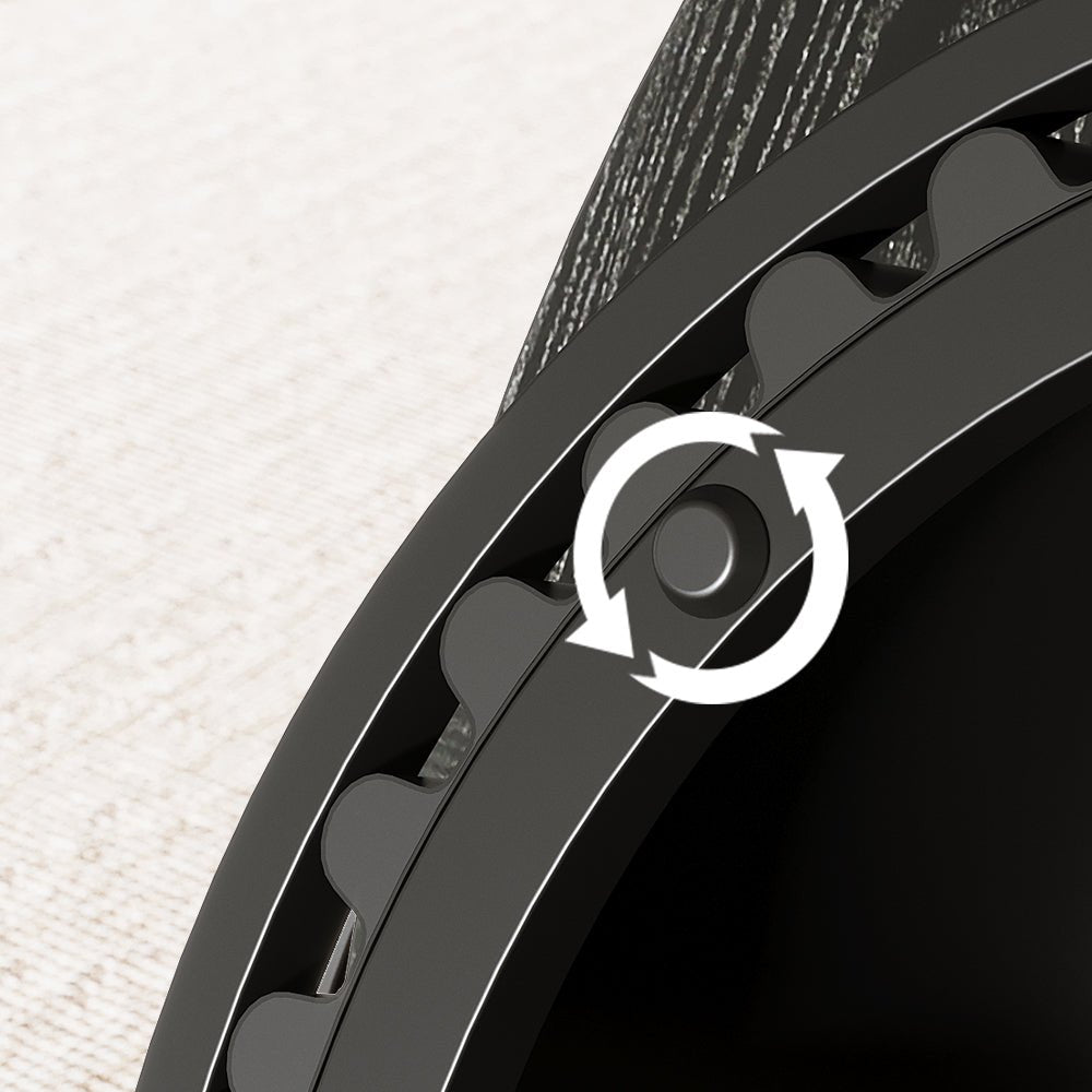 47" Round Dining Table, Wood Kitchen Table With Sturdy Fluted Metal Base