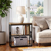 Tribesigns 25.59-Inch Industrial Narrow End Table with 3 Open Shelves, Slim Side Table for Small Spaces 3