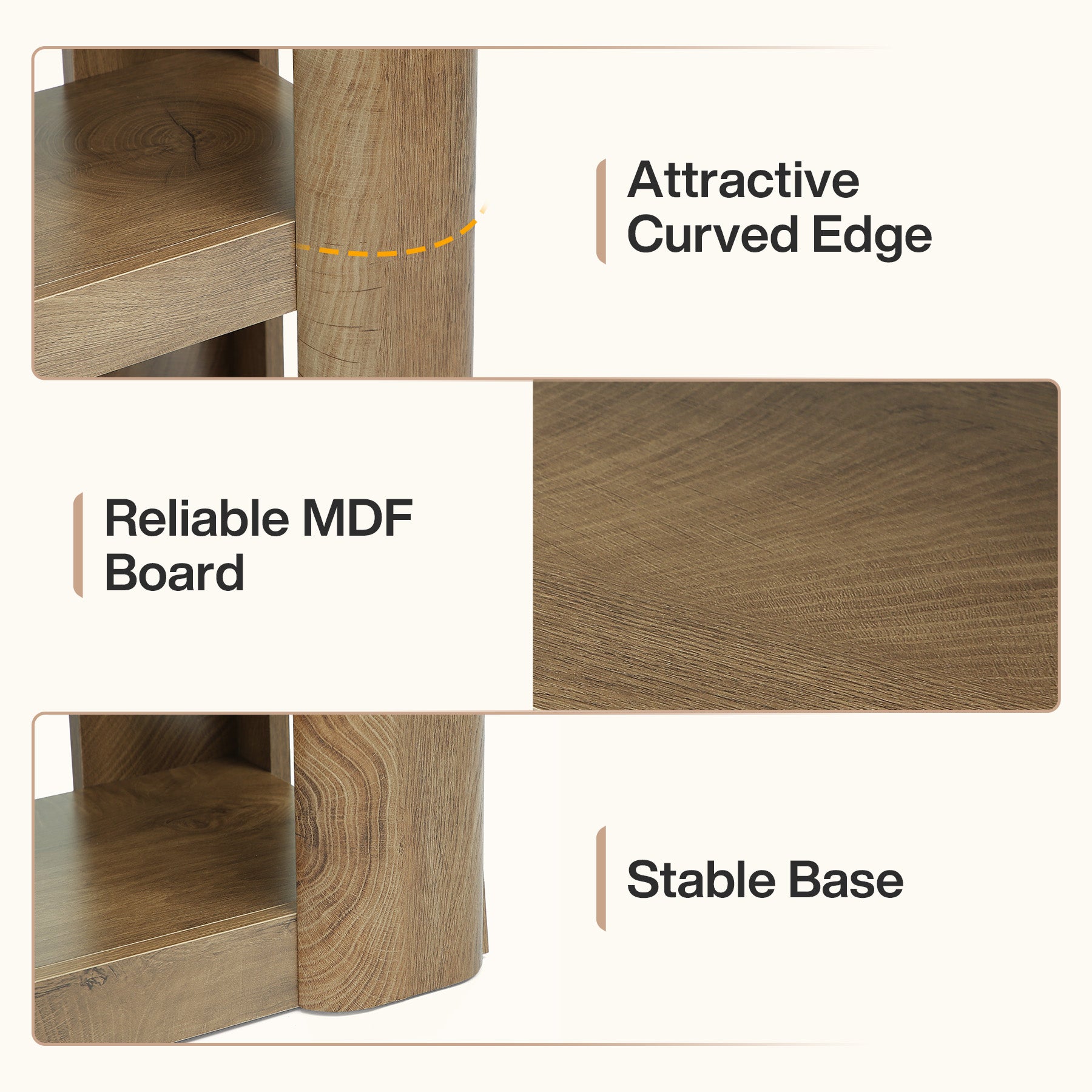 6-Tier Bookshelf, 71" Farmhouse Bookcase with Storage Shelves