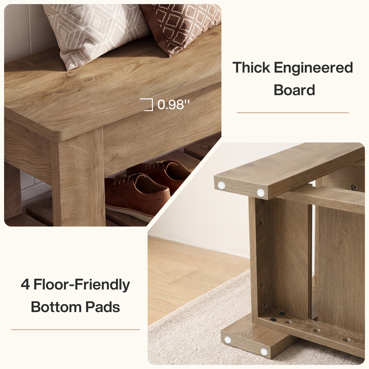55.12" Lift Top Entryway Bench with Shoe Rack and Hidden Storage