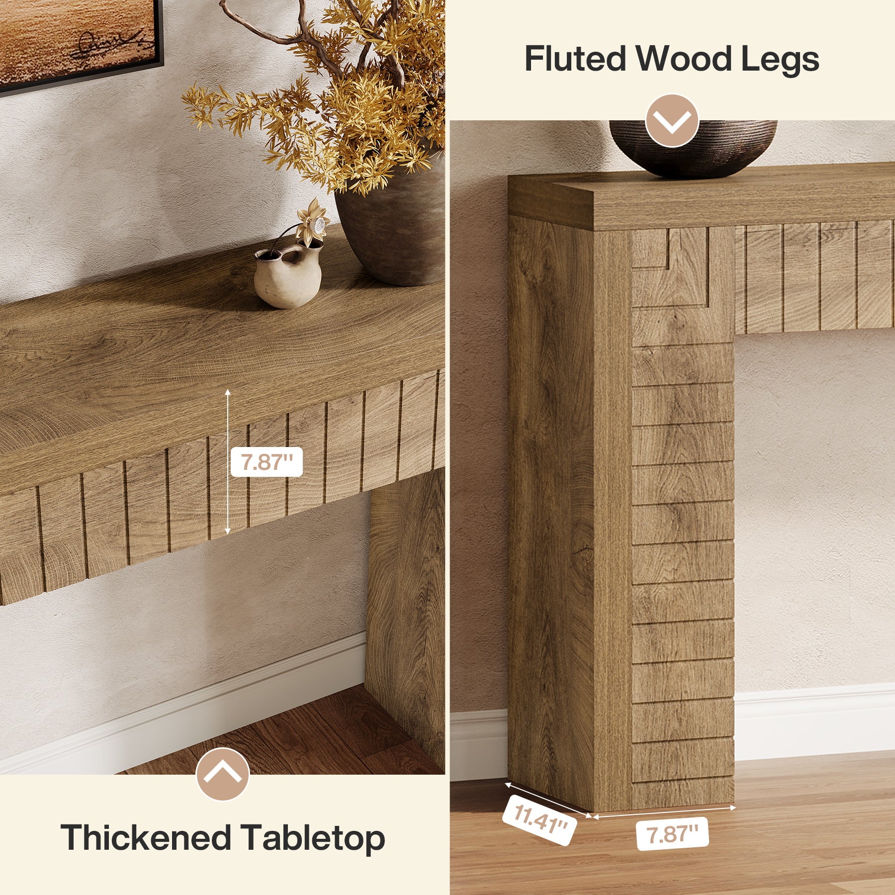 70.9" Long Console Table, Narrow Sofa Table Behind Couch