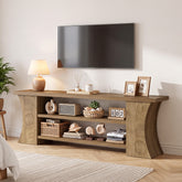 63" TV Stand for 75" TVs, Entertainment Center with 3-Tier Storage & Curved Legs 3