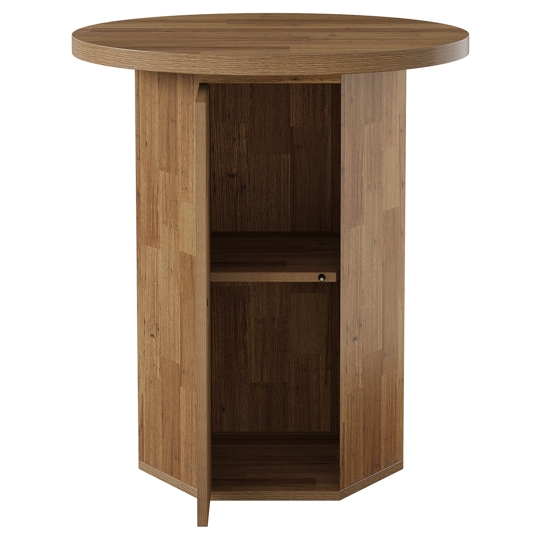 31.5" Round Bar Table, Home Liquor Bar Cabinet Bistro Dining Table