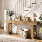 Wooden Sofa Table, 63-Inch Modern Console Table For Living Room