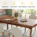 Wood Dining Table, 62” Large Kitchen Table with Carved Turned Legs for 4-6 People Tribesigns