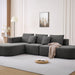 115" L - Shaped Floor Sofa, 3 - Piece Compressed Sectional Sofa Couch with 2 Pillows Tribesigns