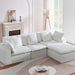 118" Floor Sofa, Cloud Modular Sectional Sofa with 3 Pillows Tribesigns