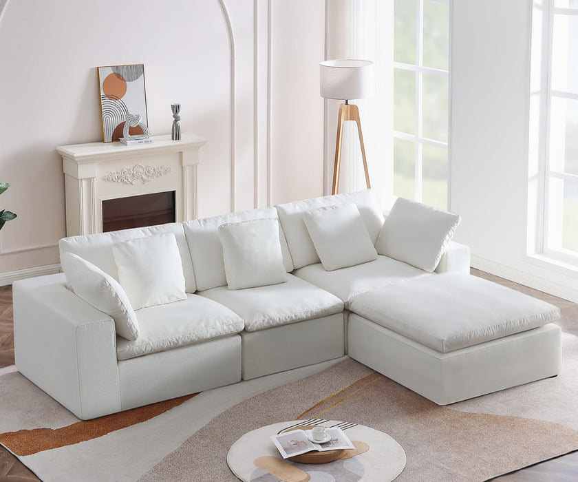 118" Floor Sofa, Cloud Modular Sectional Sofa with 3 Pillows Tribesigns