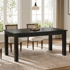 63" Solid Wood Dining Table, Rectangular Kitchen Dinner Table for 4-6
