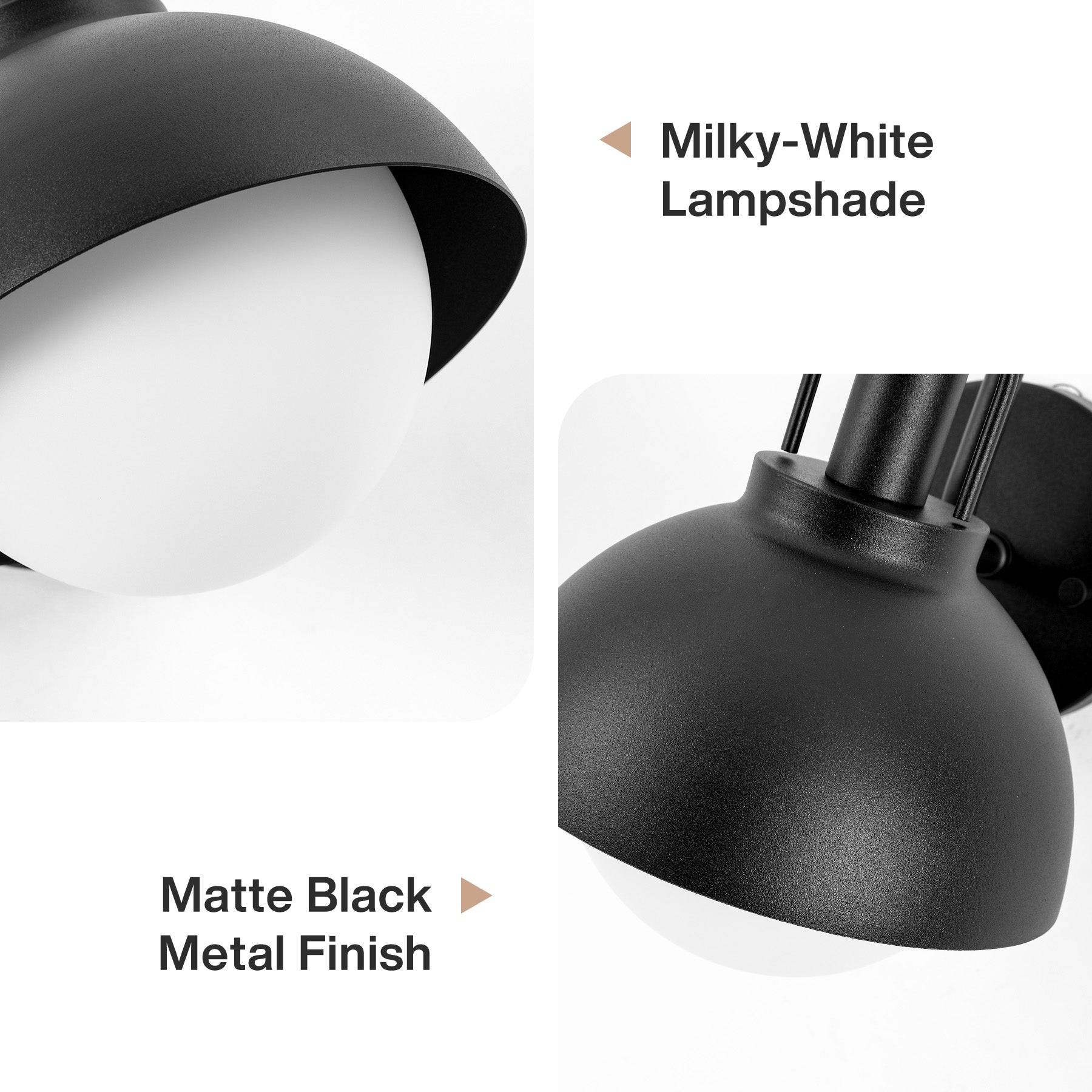 Outdoor Wall Sconce, Waterproof Exterior Wall Light Fixture for Porch, Patio, Entryway