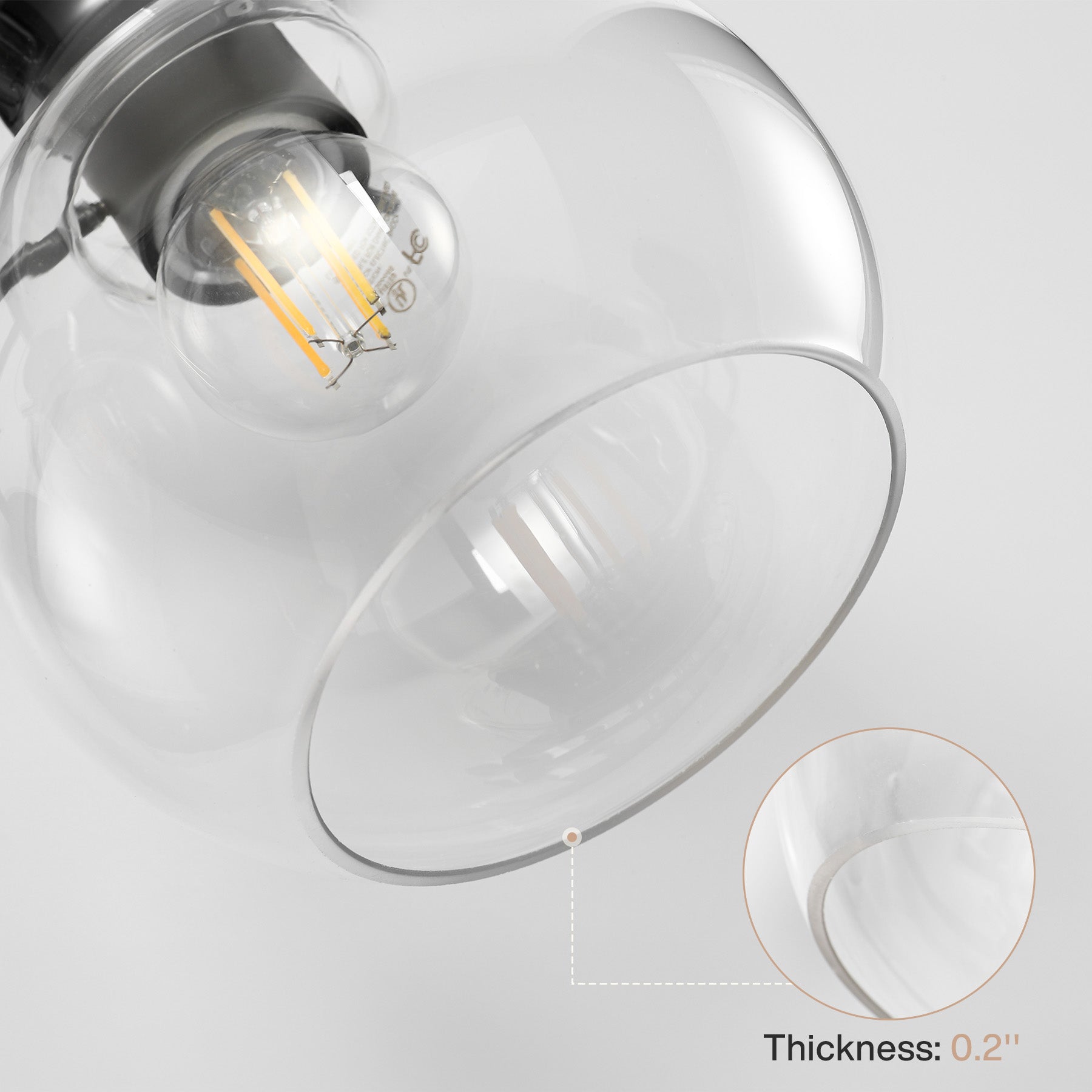 3-Light Bathroom Vanity Light, Modern Wall Light Fixture with Clear Glass Shades