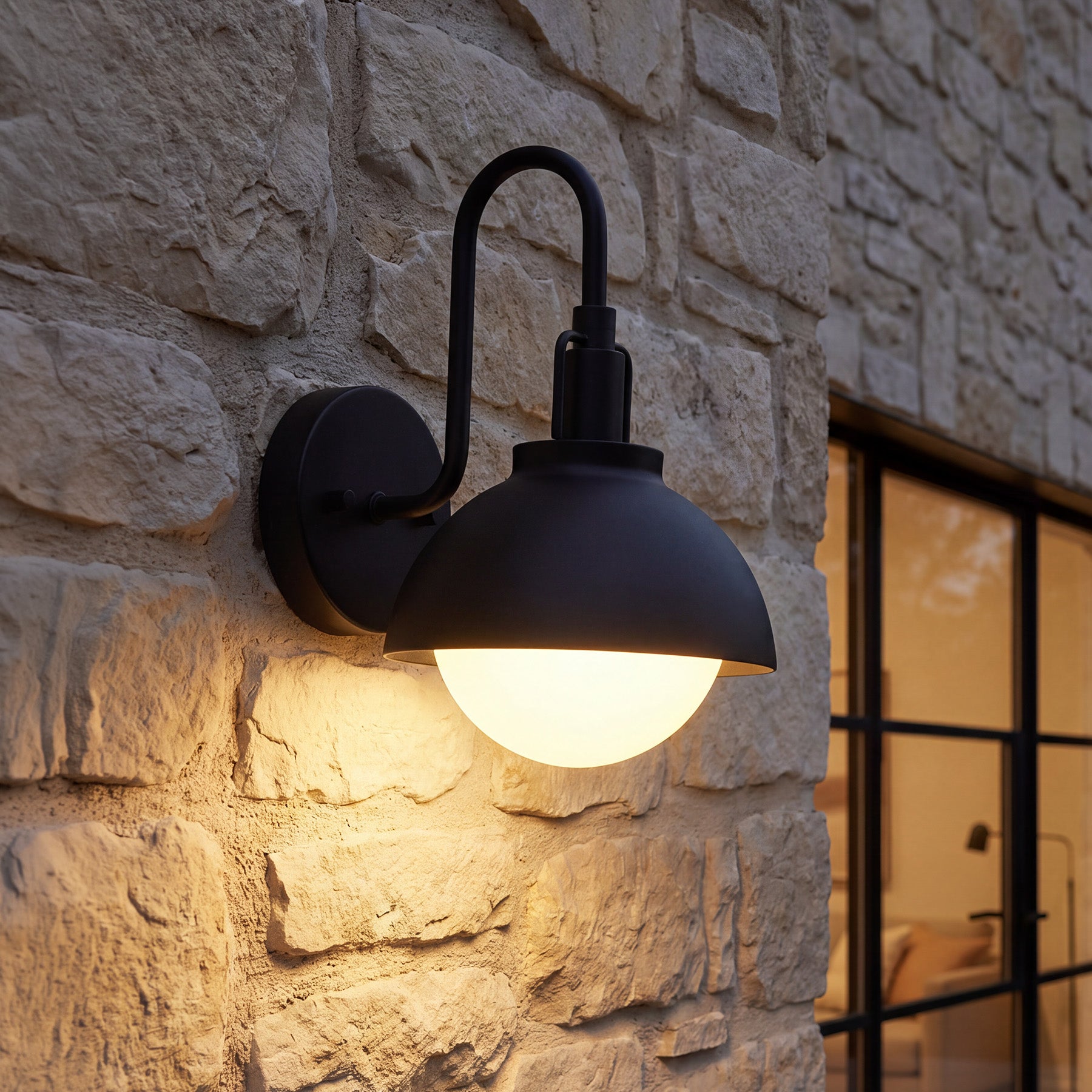 Outdoor Wall Sconce, Waterproof Exterior Wall Light Fixture for Porch, Patio, Entryway