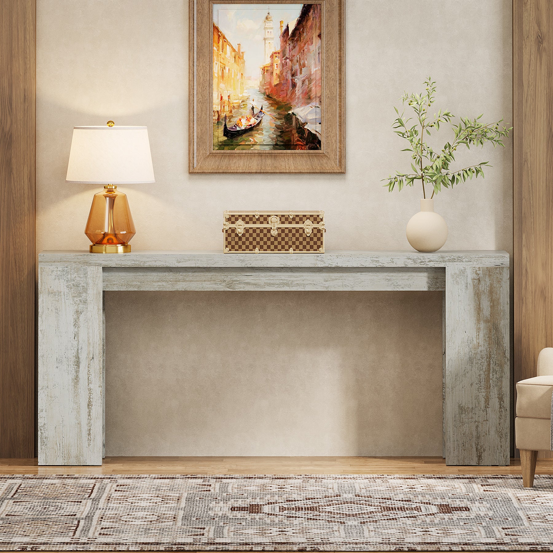 Tribesigns 70.9" Extra Long Console Table, Farmhouse Narrow Sofa Table for Entryway